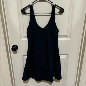 Black athletic dress with shape wear underneath